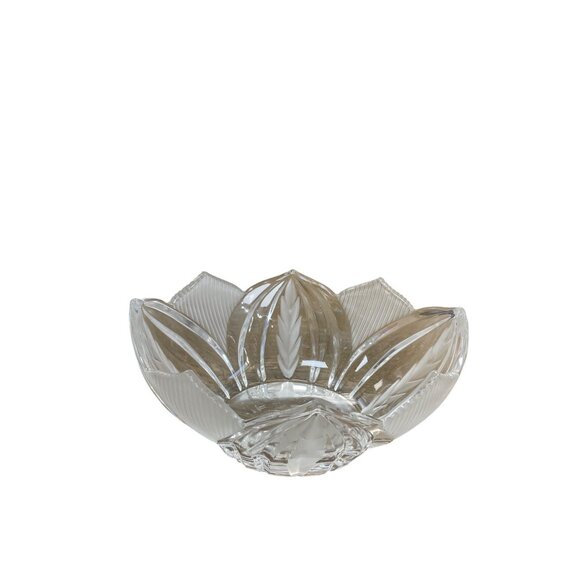 Crystal glass decorative lotus shaped floral glass bowl 8x6x4 SKU 9150 - Picture 10 of 10